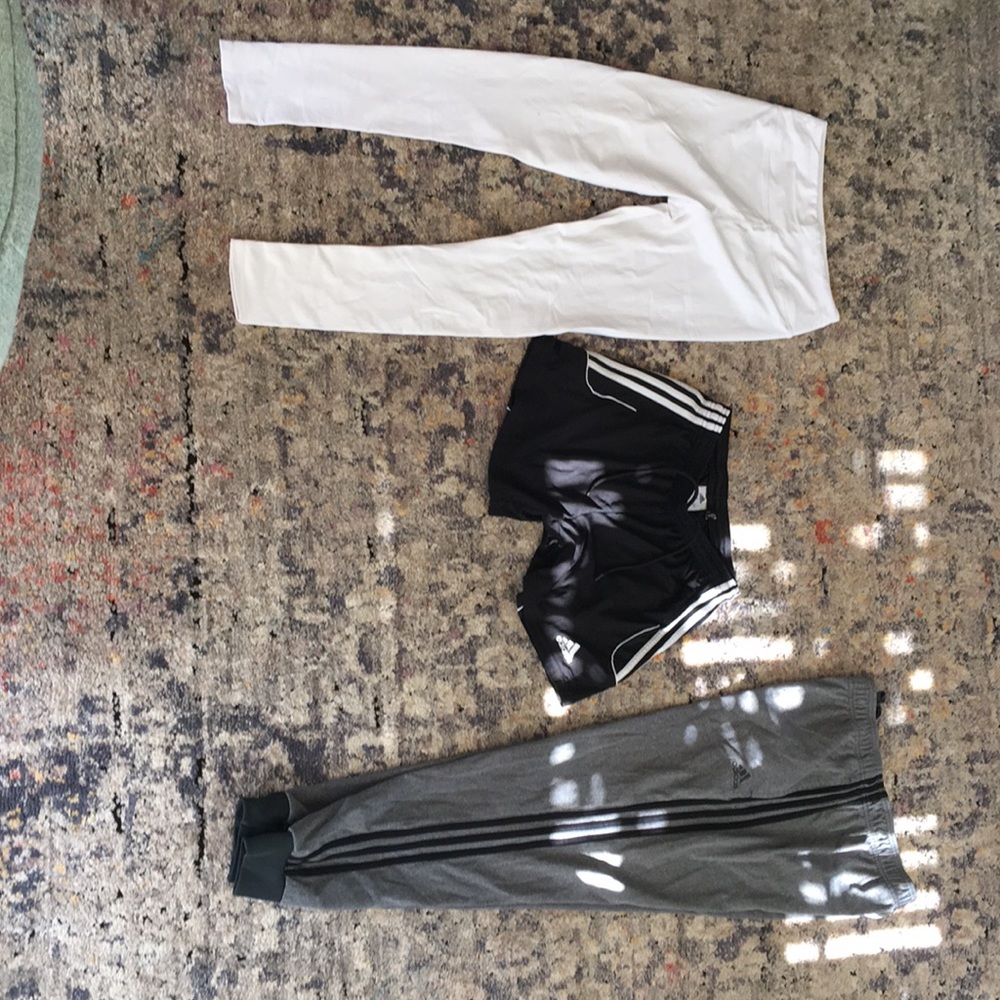 Comfortable leggings and shorts gently used